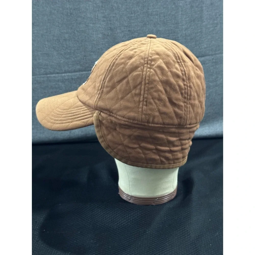 Carhartt Gilliam Cap Men's One Size Brown Cotton Embroidered Logo Ear Flaps Hat